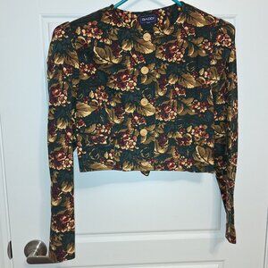 Vintage 80s Cotton Jacket with padded shoulders